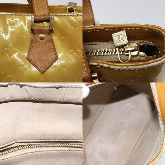 LOUIS VUITTON Monogram Vernis Houston Hand Bag Beige M91004 - Picture 11 of 13